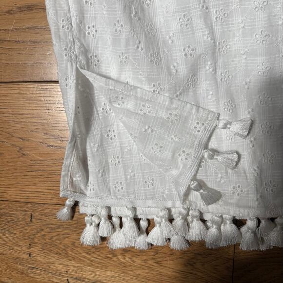 J.Crew Eyelet beach pant with tassels CA881 SZ XL White Beach Vacation Pool - Picture 7 of 10